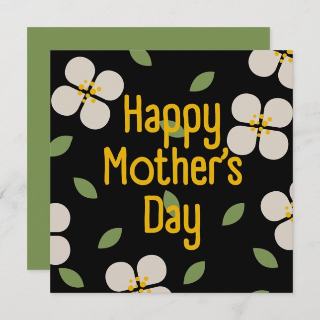 IVORY VINES - Cartão de Convite Floral para Dias d (Frente/Verso)