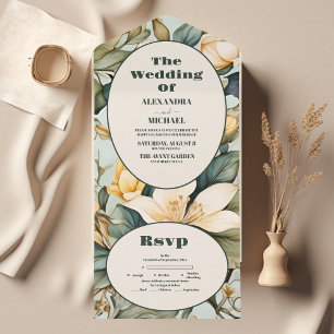 Ivory Watercolor Floral Wedding