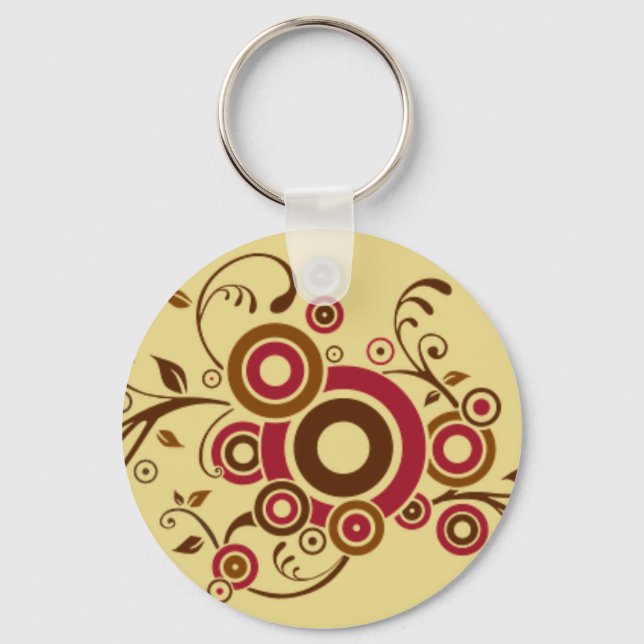 Ivy Scroll Button Chaveiro (Frente)