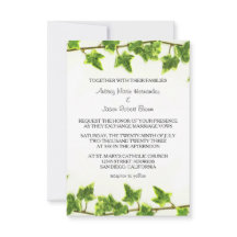 Ivy Verde - Convite para Casamento 3x5