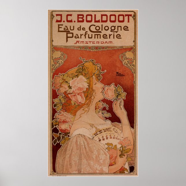 J.C. BOLDOOT Perfume Art Nouveau Poster (Frente)
