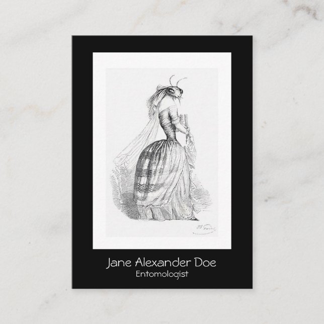 J Grandville Entomologista Cartão de visita (Frente)