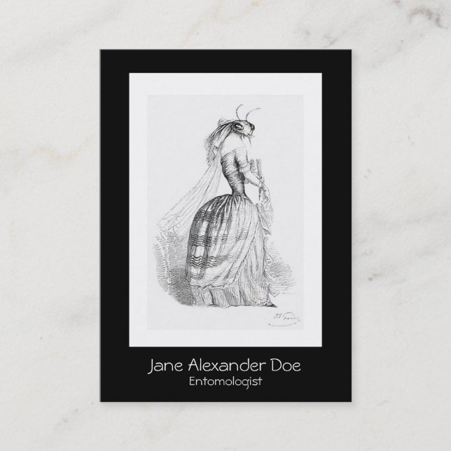 J Grandville Entomologista Cartão de visita (Frente)