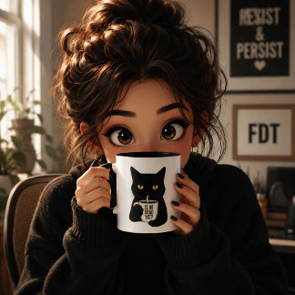 Já Está Morto? Caneca Gato Preto | Política Divert