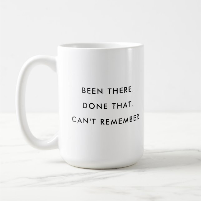 Já Fiz Isso | Editável | Caneca de Café Divertida (Esquerda)