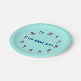 Já passou da hora! prato de papel