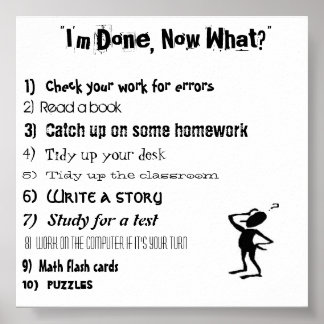 "Já terminei, e agora?" Pôster