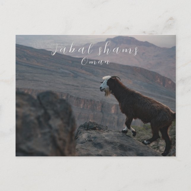 Jabal transforma o cartão postal da oman (Frente)