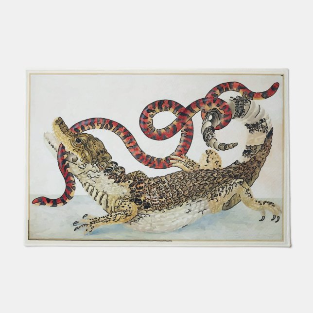 Jacaré & Cobra, adicionar texto Tapete de Boas Vin (Frente)