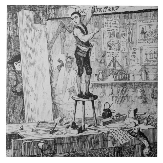 Jack cinzela seu nome em um feixe na loja de seu (Frente)