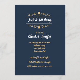 Jack e Jill Scroll Convite de festas