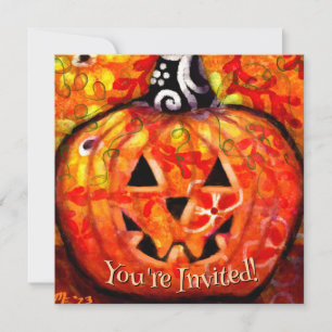 Jack O Lantern Pumpkin Festa de Halloween Convite
