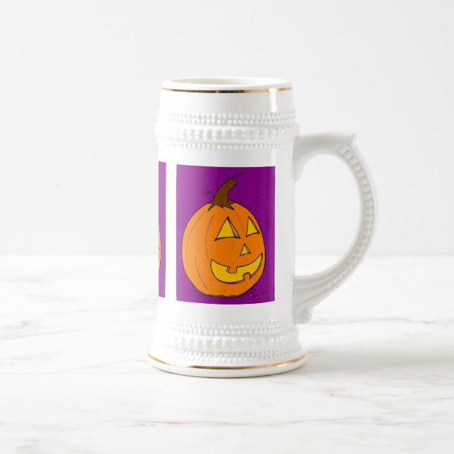 Jack o' Lanterna Caneca de cerveja Roxa (Direita)