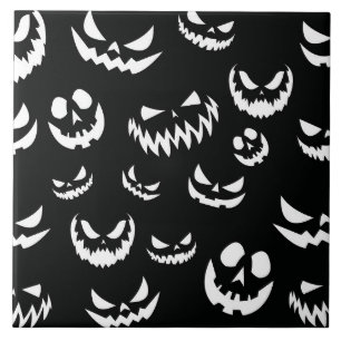 Jack O Lanterna Pumpkin Rosto Preto e Branco