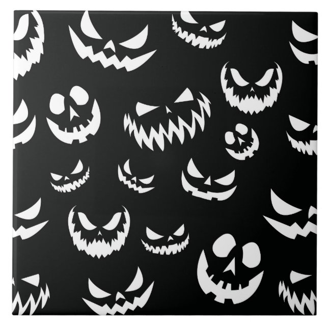Jack O Lanterna Pumpkin Rosto Preto e Branco (Frente)