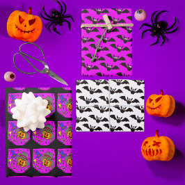 Jack O'Lantern Bats Halloween Party Purple