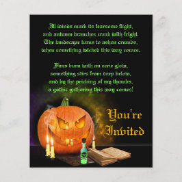 Jack O'Lantern Festa de Halloween - Folheto de Con