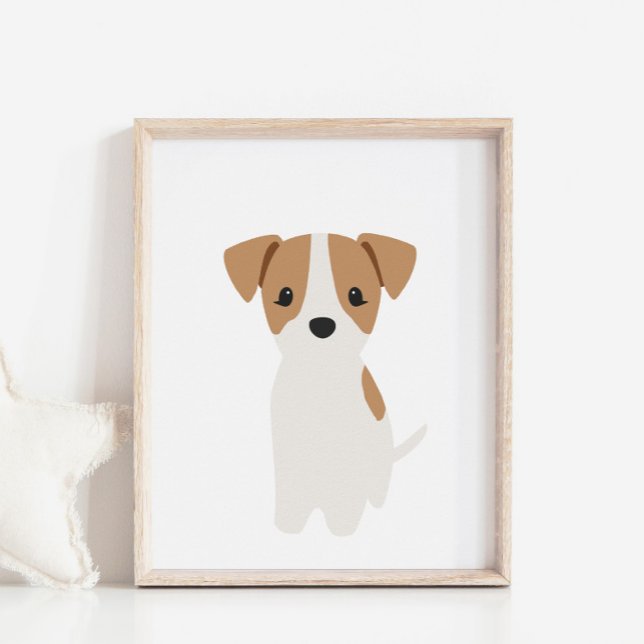 Jack Russel Puppy Nursery & Kids Room Decor Poster (Criador carregado)