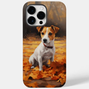 Jack Russell no Outono Folhas Caem Inspiram