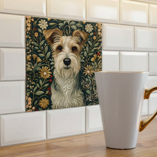 Jack Russell Terrier de Cabelo Raspudo no Jardim C (Criador carregado)