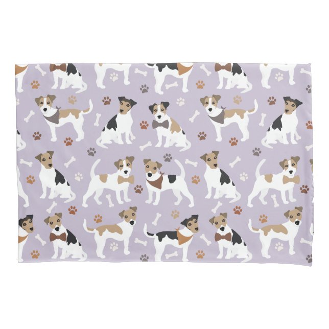 Jack Russell Terrier Paws e Travesseiro de ossos (Frente)
