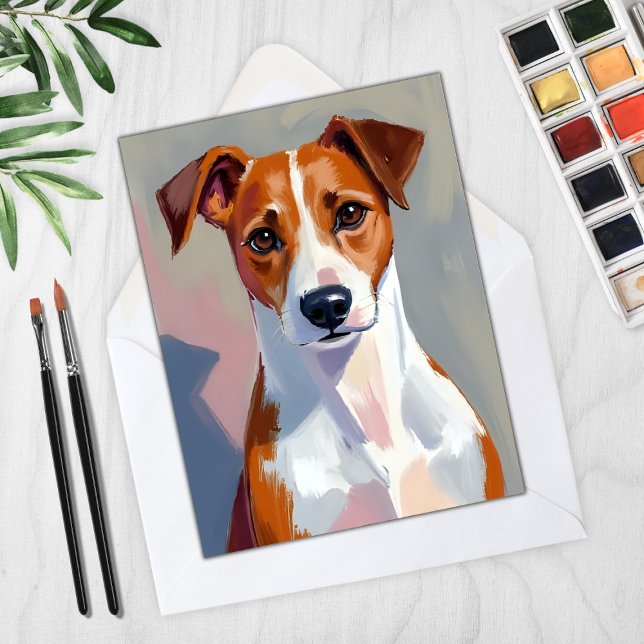 Jack Russell Terrier pintando cartão de cachorro (Criador carregado)