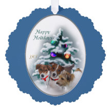 Jack Russell Terrier presentes de Natal