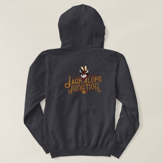 Jackalope, Colar Camiseta Hooed (Verso do Design)
