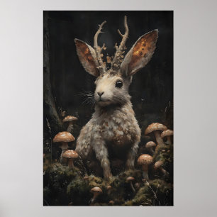 Jackalope Impressão Dark Academia, Forestcore Somb