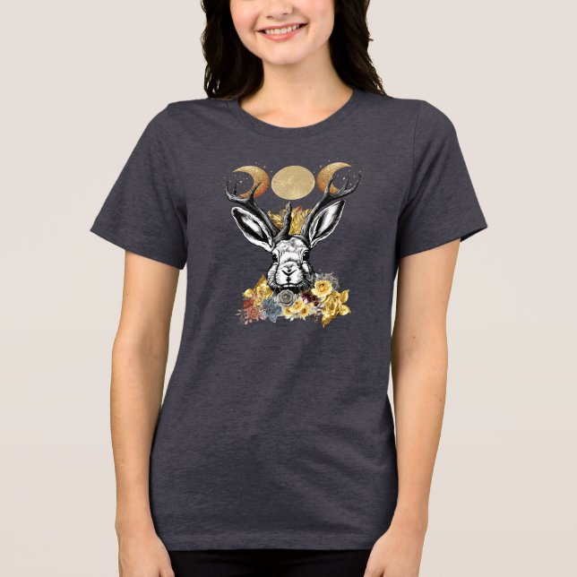 Jackalope Moon Goddese T-Shirt (Frente)