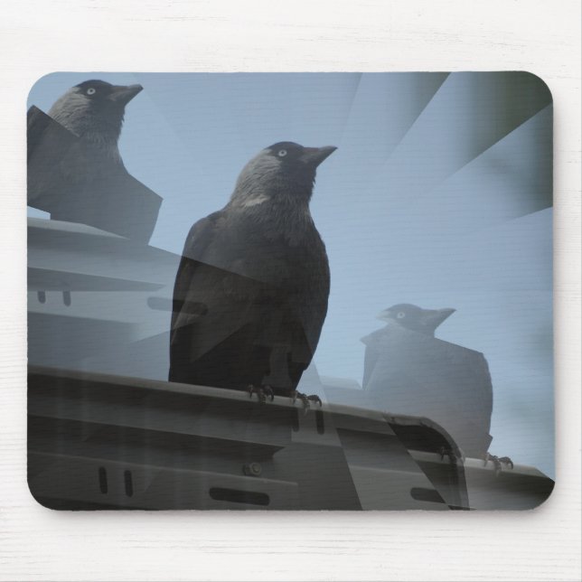 Jackdaw bird Mousepad (Frente)