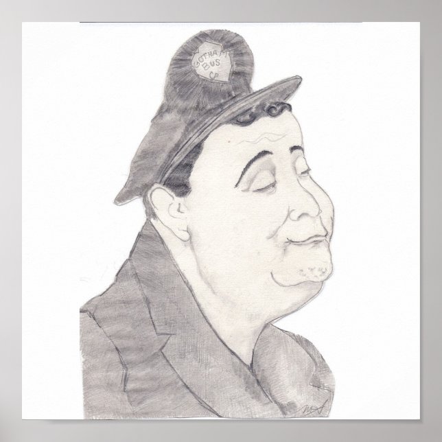 Jackie Gleason Caricature Poster (Frente)