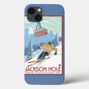 Jackson Hole, esquiador de Wyoming e bonde