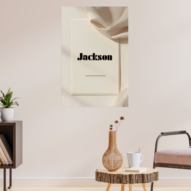 Jackson Modern Name Poster – Clean Minimal Typogra (Sala de Estar 3)