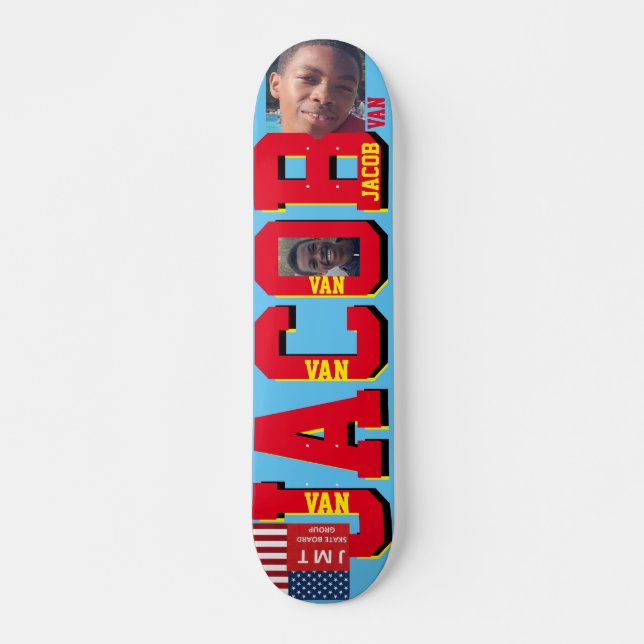 JACOB VAN JMT 7, 3/4", skateboard Deck (Frente)