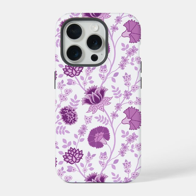 Jacobean Floral Big Pattern Pinks em Branco (Verso)