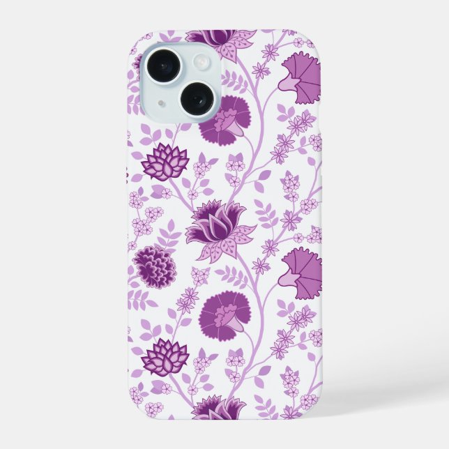 Jacobean Floral Big Pattern Pinks em Branco (Verso)
