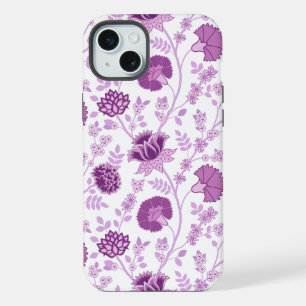 Jacobean Floral Big Pattern Pinks em Branco