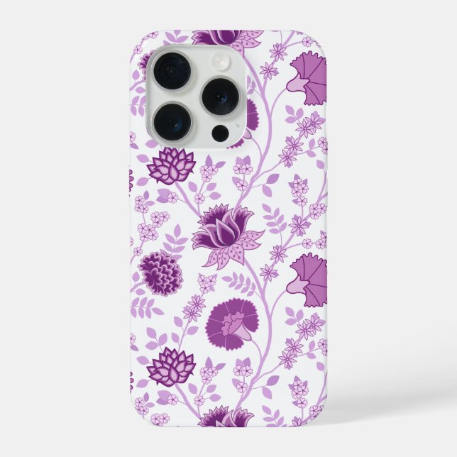 Jacobean Floral Big Pattern Pinks em Branco (Verso)