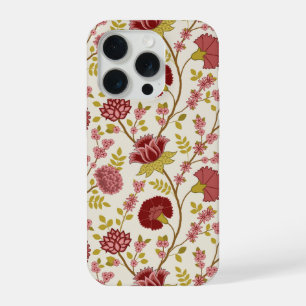 Jacobean Floral Big Pattern Reds Pinks Dourado Cre