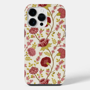 Jacobean Floral Big Pattern Reds Pinks Dourado Cre