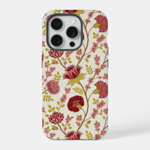 Jacobean Floral Big Pattern Reds Pinks Dourado Cre