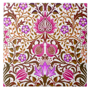 Jacobean Floral Damask, Pink, Violet e Brown