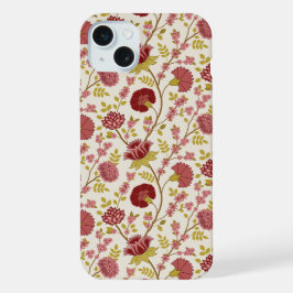 Jacobean Floral Reds Pinks Dourado Cream