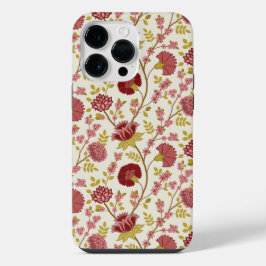 Jacobean Floral Reds Pinks Dourado Cream