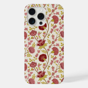 Jacobean Floral Reds Pinks Dourado Cream