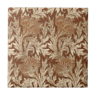 Jacobean Flower Damask, Taupe Tan e Cream