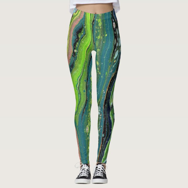 Jada 3 Leggings Abstrato verdes malucas (Frente)