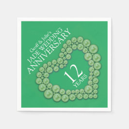 Jade 12 do Casamento do Aniversário, guardanapos v