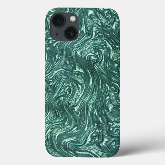 Jade de textura e tons verdes cianis (Verso)